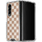 Neutral Checkered Galaxy Z Fold4 5G Clear Case